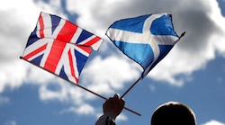 Scottish flag & union jack